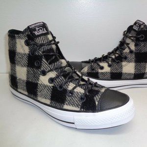 mens black and white converse